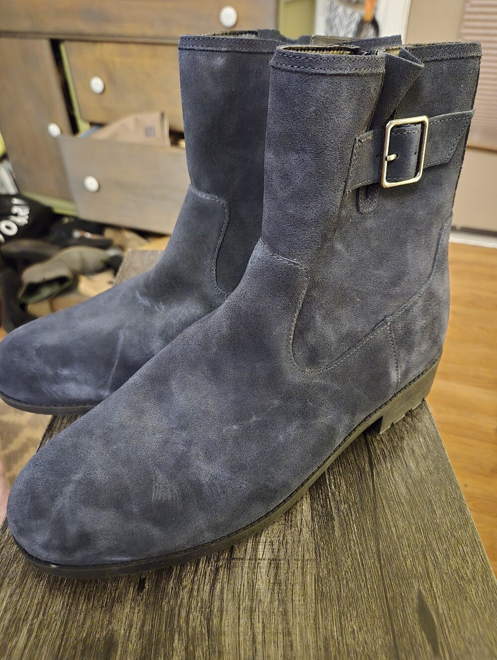 Vionic Jill Bootie Navy Suede 11w